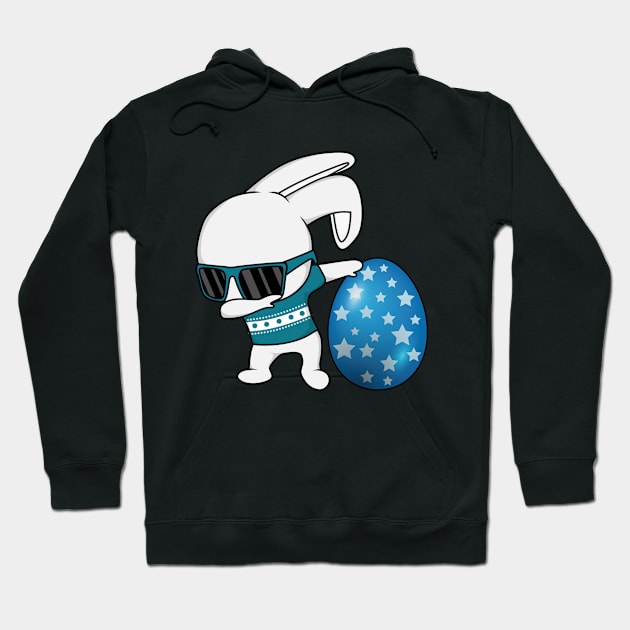 dabbing easter bunny Hoodie by Mced